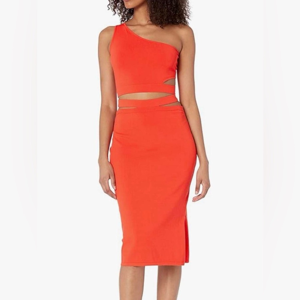 The Drop Women's Valentina Cropped One-Shoulder Cutout Top and Midi Skirt